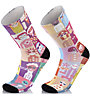 Mbwear Fun - calzini ciclismo, Violet/Pink/Orange
