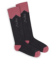 Meru Ski Wool - Skisocken, Grey/Purple