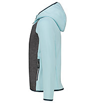Meru Weymounth Girls Stretch Wool Fix Hood - giacca in pile - bambina, Grey/Light Blue
