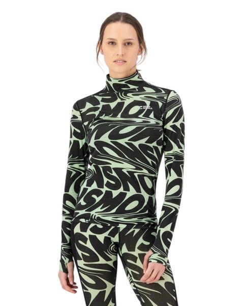 Mons Royale Cascade Merino Moch Neck - Langarm Funktionsshirt - Damen, Gr. L