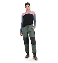 Mons Royale Yotei BF LS - Funktionsshirt - Damen, Pink/Black/Grey