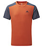 Mountain Equipment Headpoint Block Tee - T-Shirt - uomo, Orange/Grey