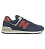 New Balance 574 Preppy Premium Full Suede - Sneakers - uomo , Blue/Red