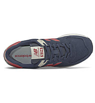 New Balance 574 Preppy Premium Full Suede - Sneakers - Herren , Blue/Red