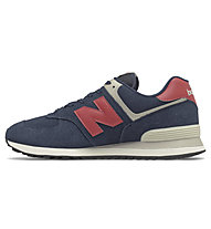 New Balance 574 Preppy Premium Full Suede - Sneakers - Herren , Blue/Red