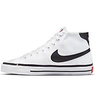 Nike Court Legacy Canvas Mid - Sneakers - Herren, White/Black/Orange