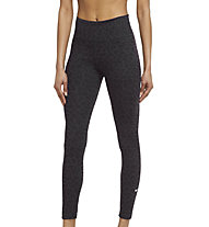 Nike  Dri-FIT One Mid-Rise Printed - Fitnesshosen lang - Damen, Black