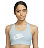 Nike Dri-FIT Swoosh W Medium - reggiseno sportivo supporto medio - donna, Light Blue