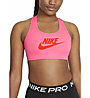 Nike Dri-FIT Swoosh W's Medium - Sport BH - Damen , Pink