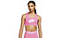 Nike Dri Fit Swoosh W Medium - Sport-BH Mittlerer Halt - Damen , Pink