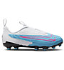 Nike Jr. Phantom GX Academy FG/MG - Fußballschuh Multiground - Kinder, White/Blue
