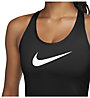 Nike Dry Balance Swoosh - top fitness - donna, Black