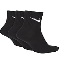 Nike Training Ankle (3 Pairs) - calzini corti, Black/White
