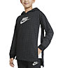 Nike NSW Big Kids' (Boys') FT Fleece - felpa con cappuccio - ragazzo, Black/Grey