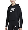 Nike NSW Big Kids' (Girls') Cropped - felpa con cappuccio - ragazza, Black