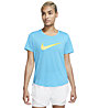 Nike One Dri-FIT Swoosh - maglia running - donna, Light Blue