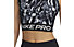 Nike Pro Dri-FIT W Printed Ta - top - donna, Black/White