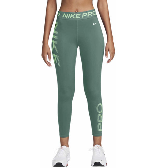 Nike Pro Mid Rise 7/8 Graphic W - pantaloni fitness - donna. Taglia XS