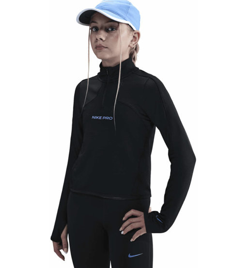Nike Pro Therma Jr: Maglia Termica Maniche Lunghe Ragazza