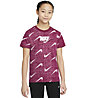 Nike Sportswear Big Kids' - T-shirt fitness - bambina, Light Purple/ White