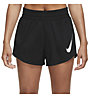 Nike Swoosh W - pantaloni corti running - donna, Black