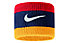 Nike Swoosh - polsini tergisudore, Blue/Red/Yellow