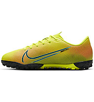 Nike Mercurial Vapor 13 Academy MDS TF - scarpe calcio per terreni duri - bambino, Yellow/Black/Green