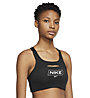 Nike W Np Df Swsh Np 6mo - reggiseno sportivo medio supporto - donna, Black