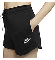 Nike Women's French Terry - Fitnesshose kurz - Damen, Black