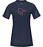 Norrona fjørå wool - T-Shirt - Damen, Blue/Violet