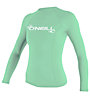 O'Neill Women's Basic L/S Rash Guard - maglia a compressione - donna, Light Green