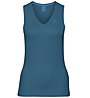 Odlo Active F-Dry Light Suw V-Neck - maglietta tecnica senza maniche - donna, Blue