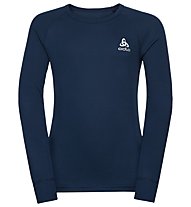 Odlo Active Warm Eco - maglietta tecnica a manica lunga - bambino, Dark Blue