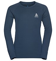 Odlo Active Warm Eco - maglietta tecnica a manica lunga - bambino, Dark Blue/Grey