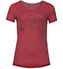 Odlo Bl Crew Neck F-Dry Print - T-shirt - donna, Red