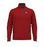 Odlo Carve Ceramiwarm Midlayer 1/2 Zip - felpa in pile 1/2 zip - uomo, Scarlet