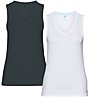 Odlo Cubic Light Singlet - canotta 2 pack - donna, Black/White