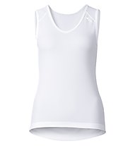 Odlo Cubic Singlet v-neck - Funktionsunterhemd Damen, White/White