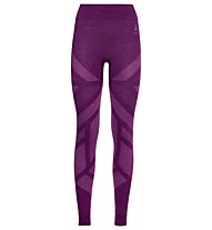 Odlo Natural + Kinship Warm Leggings - calzamaglia - donna, Purple
