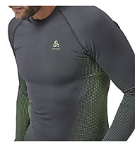 Odlo Performance Warm Eco Baselayer - maglietta tecnica a manica lunga - uomo, Grey/Green