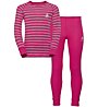 Odlo Warm Kids Shirt Pants Long Set - Unterwäsche Komplet - Kinder, Pink/Grey