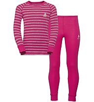 Odlo Warm - set intimo - bambino, Pink/Grey