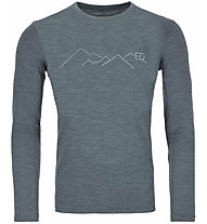 Ortovox 185 Merino Mountain LS - maglietta tecnica - uomo, green forest blend