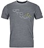 Ortovox 185 Merino Tangram Logo Ts M - Funktionsshirt - Herren, Grey