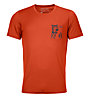 Ortovox 185 Merino Way to Powder TS - T-shirt - Herren, Dark Orange