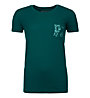 Ortovox 185 Merino Way to Powder TS W's - T-shirt - donna, Dark Green