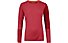 Ortovox 185 Rock'n Wool - maglia a manica lunga scialpinismo - donna, Red