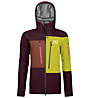 Ortovox 3L Deep Shell Jacket W's - giacca hardshell - donna, Dark Red/Yellow