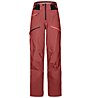 Ortovox 3L Deep Shell Pants - pantaloni scialpinismo - donna, Red