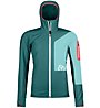 Ortovox Berrino Hooded - giacca softshell - donna, Green/Light Blue/Red